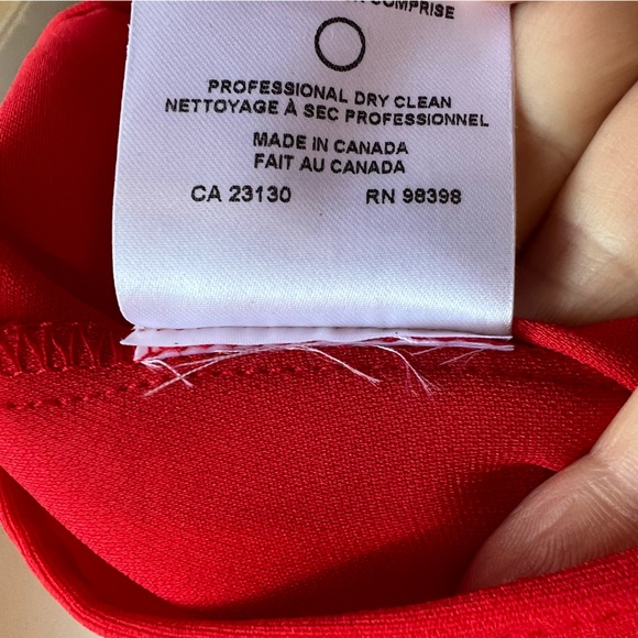 Judith & Charles red draped sleeveless shift dress size 6 excellent condition - Picture 11 of 12